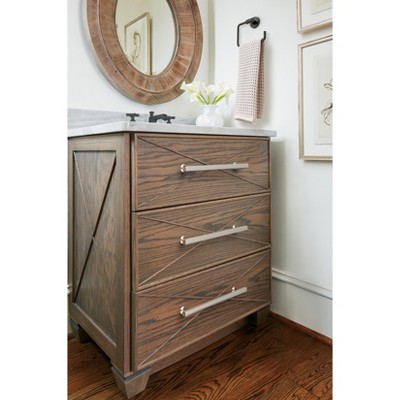 Satin Nickel 10-1/16 Inch Modern Cabinet Pull