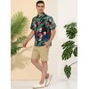 Lars Amadeus Men's Summer Floral Print Short Sleeve Button Down Beach Hawaiian Casual Shirt - 4 of 4