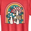 Women's - Instant Message - Retro Mushrooms Rainbow Short Sleeve Graphic T-Shirt - 2 of 4