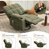 Oversized Massage Recliner Chair with Heat, Manual Swivel Rocker with Lumbar Support, Side Pockets & Cup Holders for Big and Tall - 3 of 4