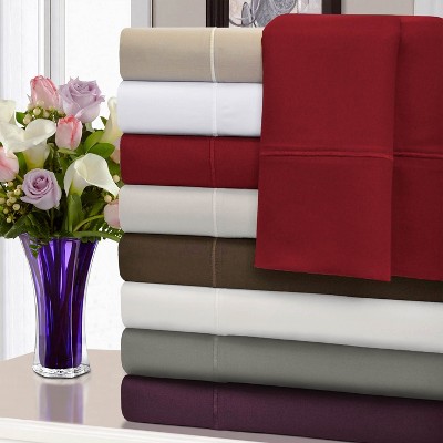 1500 Thread Count Grey Cotton Marrow Stitch Standard Pillowcase Set