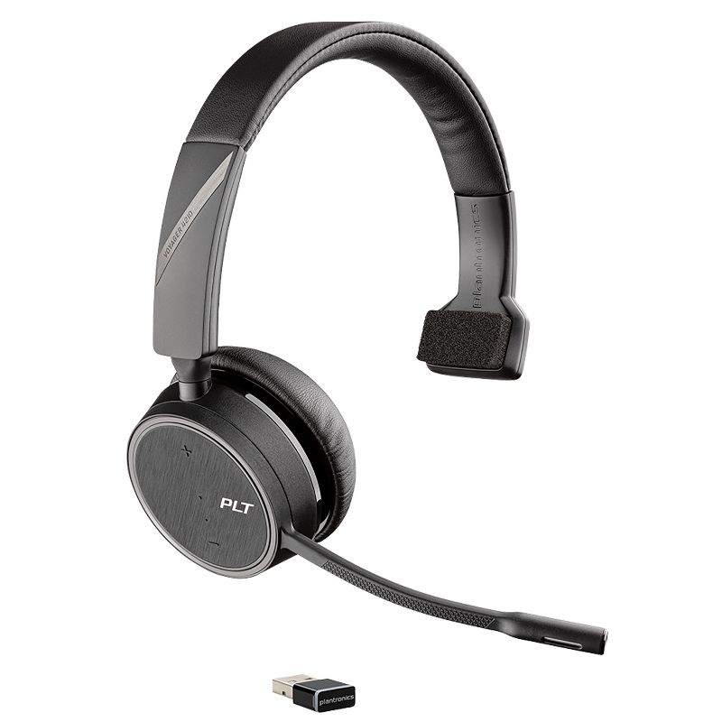 Plantronics Voyager 4210 UC Series USB-A Bluetooth Wireless Headset, Black (211317-101), 1 of 4