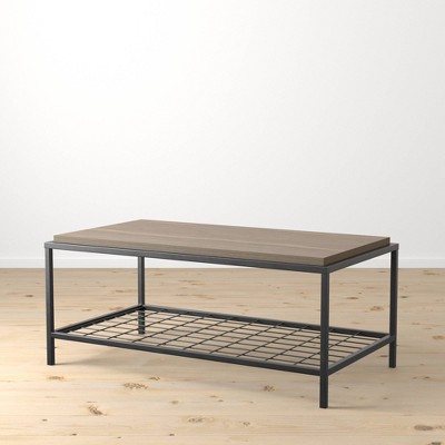 Ruby Wood and Metal Coffee Table Gray - Brookside Home