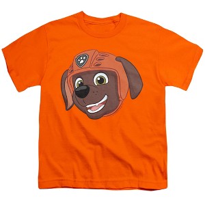Paw Patrol Zuma Grin Kids T Shirt For Youth  Orange  Small - 1 of 4