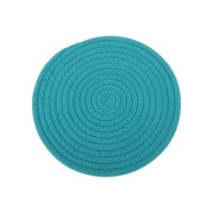 Unique Bargains Trivet Round Rope Woven Mat Cotton Non-woven Fabric 7.87"x7.87"x0.31" - 1 of 3