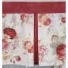 RLF Home 3" Rod Pocket High Quality Fabric Norfolk Pleated Valance for Windows 50" x 16" Red - 3 of 4