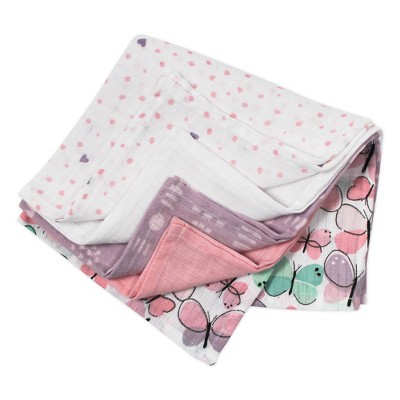 Image of Honest Baby Organic Cotton Cuddle Square - Flutter 5pk