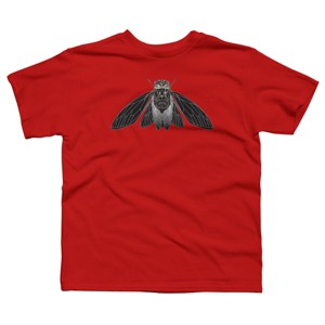 Boy's Design By Humans Monochrome Cicada By Realkey T-Shirt - 1 of 3