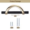 Unique Bargains Aluminum Alloy Half Moon Design Rust Resistant Electroplated Cabinet Pull - 3 of 4
