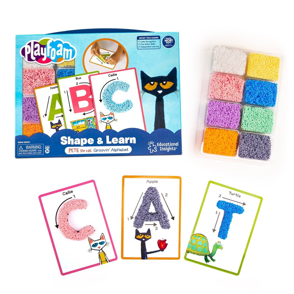 Educational Insights Playfoam Shape & Learn Pete the Cat Groovin' Alphabet Set