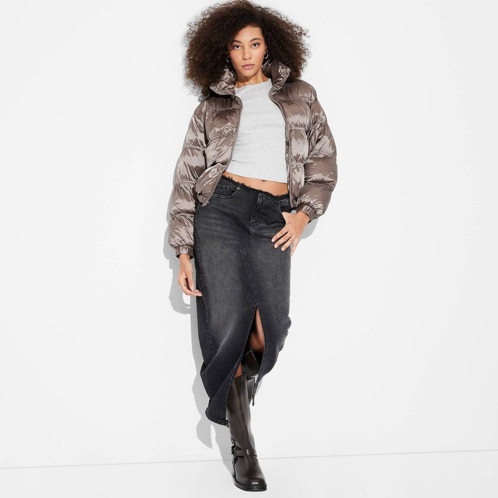 Women's Puffer Jacket - Wild Fable™ Gray M