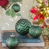 Whisen D3.9" Christmas Ball Ornaments, Glass Decorative Hanging Ball Christmas Tree Ornaments, Set of 6 - 2 of 4