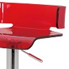 Red adjustable swivel stool - 3 of 4
