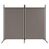 vidaXL 2-Panel Room Divider in Anthracite - Fabric and Iron Partition for Space Management and Decor - 3 of 4