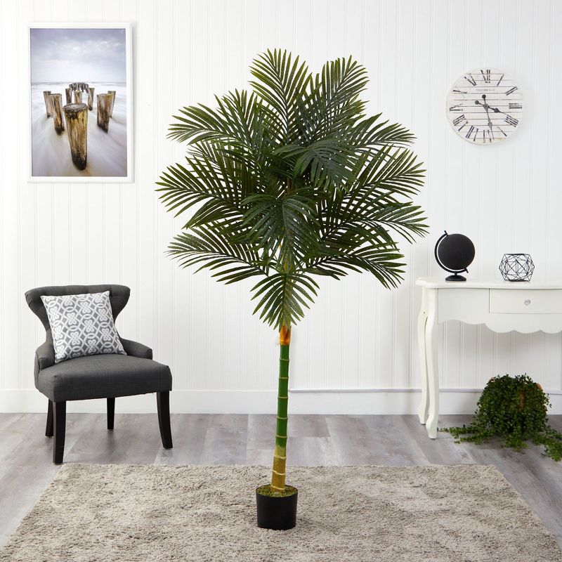 Nearly Natural 6-ft Single Stalk Golden Cane Artificial Palm Tree, 4 of 5