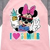 Girls' - Disney - I Love Summer Shirt Tail Raglan Graphic T-shirt - 2 of 4