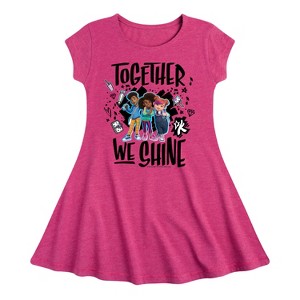 Karma's World Winston, Karma, & Alex Fit & Flair Cap Sleeve Dress - Heather Fuchsia - 2T - 1 of 2