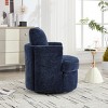 31.5" Chenille Swivel Accent Chair with 360° Base and Deep Cushion for Living Room or Bedroom-Cuddlewood - 3 of 4