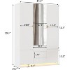 PAKASEPT 47" W Armoire Wardrobe Closet with 4 Door & 2 Mirror, with LED Light & 3 Drawers, Storage Cabinet with Hanging Rod for Bedroom - 2 of 4
