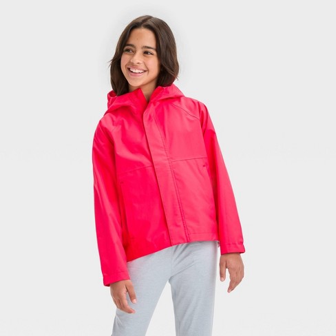 Kids' Rain Shell Jacket - All In Motion™ Pink L : Target
