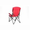 DOMETOUR High Back Heavy Duty Lawn Chair Support 250LBS, Portable Collapsible Chair with Cup Holder -Red - 4 of 4
