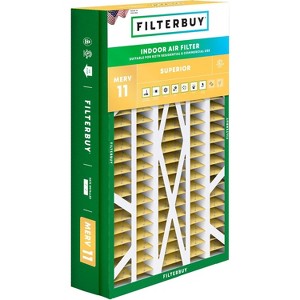 Filterbuy 14.5x27x5 Air Filter (1-Pack), Pleated MERV 11 Allergen Defense HVAC AC Furnace Filters for Trane, American Standard, Honeywell, & Accumul - 1 of 4