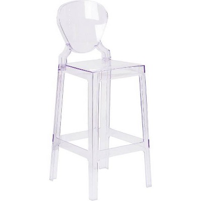 Ghost Barstool with Tear Back Clear - Riverstone Furniture Collection