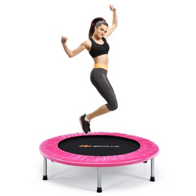 Serenelife 40 Inch Portable Highly Elastic Fitness Jumping Sports Mini  Trampoline With Adjustable Handrail, Padded Cushion, And Travel Bag, Adult  Size : Target