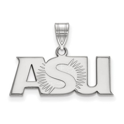 Black Bow Jewelry 10k White Gold Arizona State Sun Devils NCAA Large Pendant