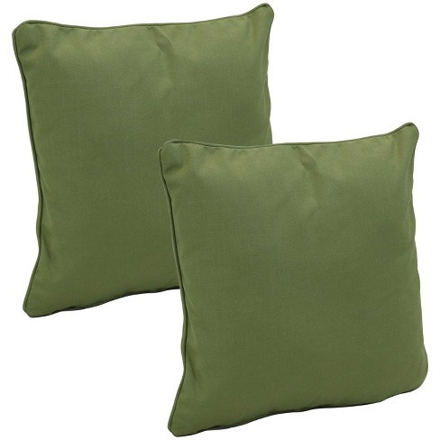 Sunnydaze Indoor Outdoor Square Accent Decorative Throw Pillows For Patio Or Living Room Furniture 16 Dark Green 2pk Target