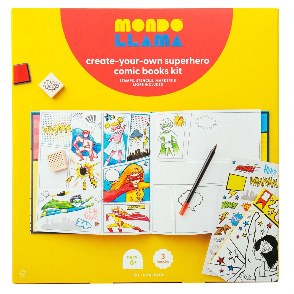 Create-Your-Own Superhero Comic Books Kit - Mondo Llama™ -  81212559