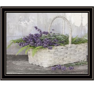 HomeRoots My Lavender Black Framed Print Wall Art - 1 of 4