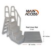 Main Access Large 36 x 36 Inch Pool Step Ladder Guard Mat with Smart Step 24 Inch Wide Adjustable Swimming Pool Entrance with Hand Rail - 4 of 4