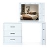 Infurnic Modern Vanity Tables Set with Adjustable Side Cabinet, with Hollywood Lights, Drawers and Shelves, for Bedroom, White, 55.2"*15.75"*55.28" - 4 of 4