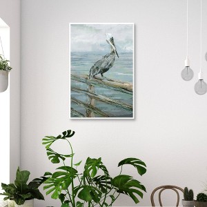 Masterpiece Art Gallery 24"x36" Pierside Pelican Wall Art - 1 of 4
