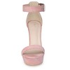 Allegra K Women's Open Toe Platform High Block Heel Ankle Strap Sandals - 2 of 4