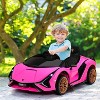 Costway 12V Ride on Car  with 2.4G Remote Control LED Lights MP3 Music Horn - 2 of 4