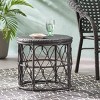 Coolbibila Outdoor Patio Natural Rattan Side Table,Bohemian Style Round Coffee Table,Polyethylene Rattan Woven Patio Coffee Table - 3 of 4