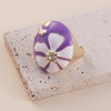 SOHI Women's Lavender The Hana Statement Ring - 2 of 4