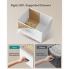 5-Drawer Fabric Dresser with Steel Frame, TV Stand Storage Organizer, 88 lb Top Load, for Bedroom Closet Entryway - 4 of 4