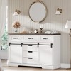 Garvee 47.2 Inch Farmhouse Buffet Cabinet with 6 Scratch-Resistant Drawers Metal Floor Mount Sturdy Storage Sideboard - 3 of 4