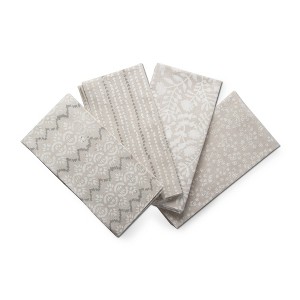 tagltd Oasis Block Print Napkin Set Of 4 - 1 of 2