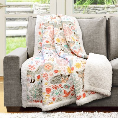 50"x60" Kids' Pixie Fox Faux Shearling Throw - Lush Décor