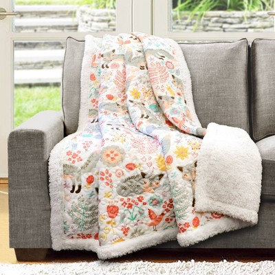 Photo 1 of 50"x60" Kids' Pixie Fox Sherpa Throw - Lush Décor