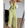 Mocamel Women Textured Pleated Halter Camisole And Loose Wide Leg Pants Sexy Outfit.Summer Outfits For Women - 2 of 4