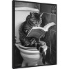 Amanti Art Literary Litter Box Cat by Niky Rahner Framed Canvas Wall Art - 2 of 4