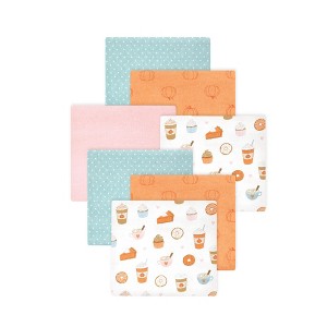Little Treasure Hudson Baby Girls Cotton Poly Flannel Receiving Blankets 7Pk Multipack - 1 of 2