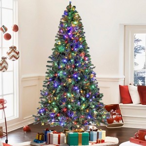 Pre-Lit Flocked LED Douglas Fir Artificial Christmas Tree - 1 of 4