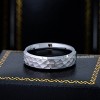 Jewelry Avalanche 6mm Beveled Gray IP Honeycomb Tungsten Carbide Men Women Wedding Band - 3 of 4