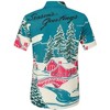 Halloween Men's Floral Print Button-Down Shirt Men's Hawaiian Floral Shirts Tropical Holiday Beach Shirt - 3 of 4